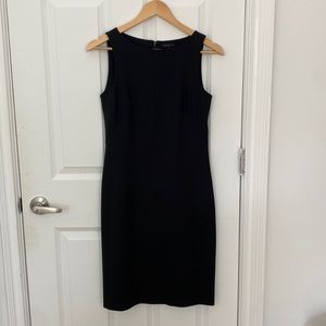 Theory Betty Tailor Wool Black Sheath Dress Size 2